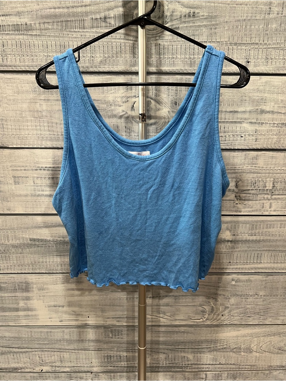 Colsie Light Blue Scoop Neck Cropped Tank